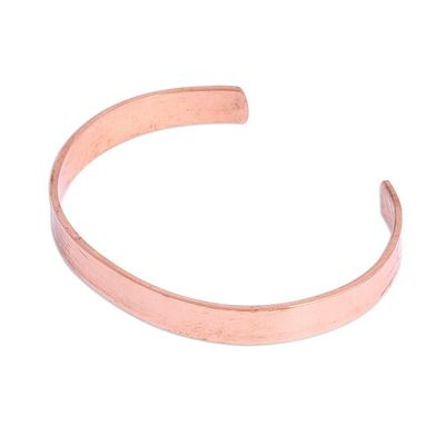 Alternate image for High-Polish Copper Cuff Bracelet from Mexico Brilliant Gleam