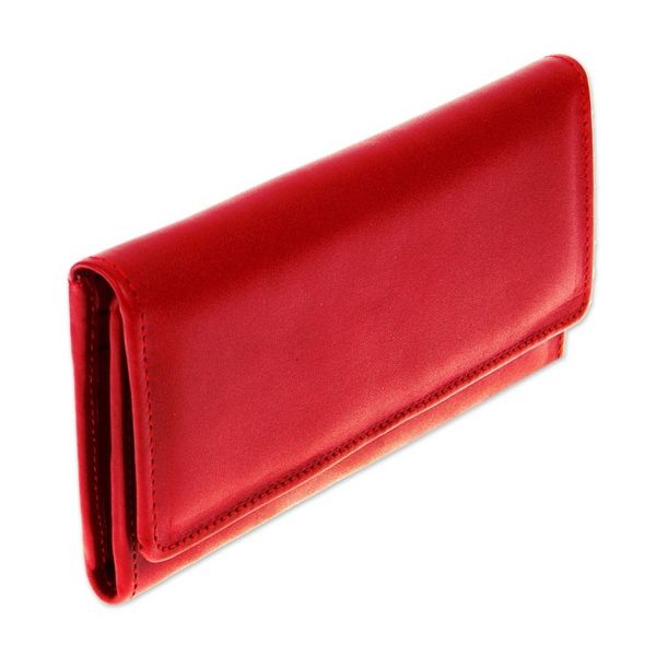 Alternate image for Burgundy Leather Wallet with Coin Pocket Coporo Burgundy