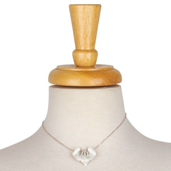 Alternate image for Butterfly Orchid Pendant Necklace in a Combination Finish Butterfly Orchid