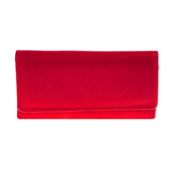 Alternate image for Burgundy Leather Wallet with Coin Pocket Coporo Burgundy