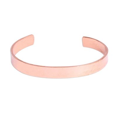 Alternate image for High-Polish Copper Cuff Bracelet from Mexico Brilliant Gleam