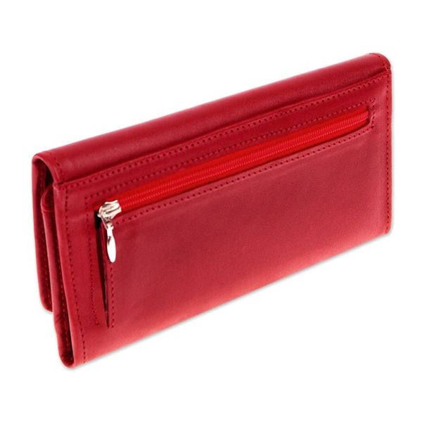 Alternate image for Burgundy Leather Wallet with Coin Pocket Coporo Burgundy