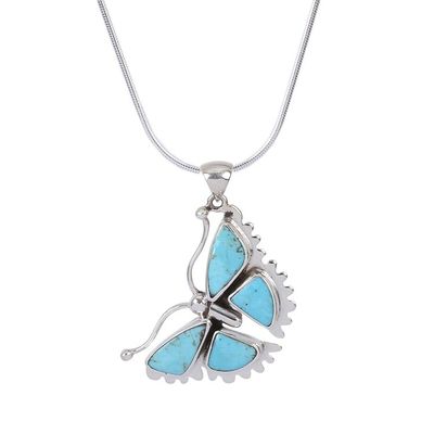 Alternate image for Sterling Silver Butterfly Pendant Necklace Hope Soars