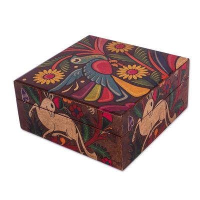 Alternate image for Folk Art Decoupage Decorative Box Tonala Fauna