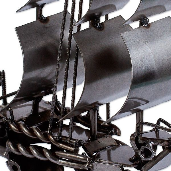 Alternate image for Rustic Sailing Ship Metal Sculpture Rustic Ship
