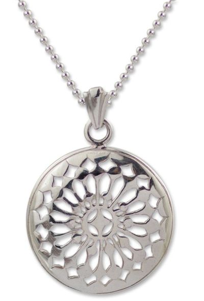 Alternate image for Thai Sterling Silver Pendant Necklace Starry Sky