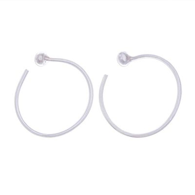 Alternate image for Karen Hill Tribe Silver Half-Hoop Earrings Hoopla