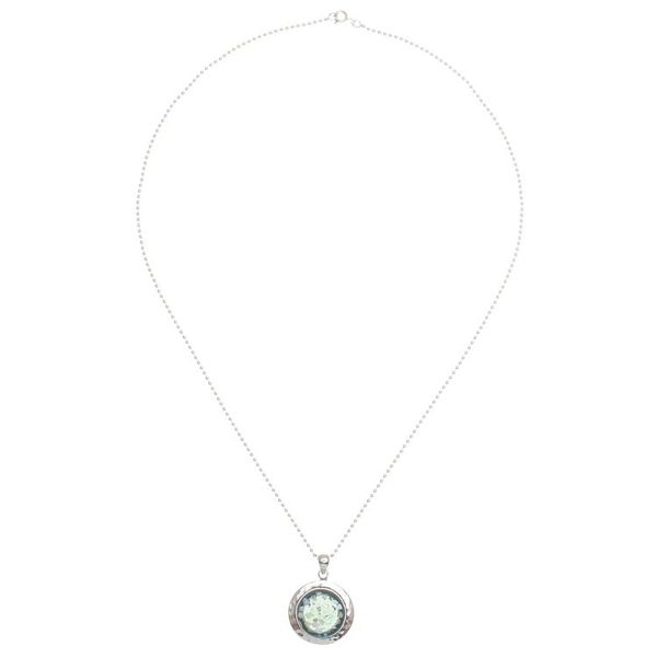 Alternate image for Handcrafted Roman Glass Pendant Necklace Glitter Moon