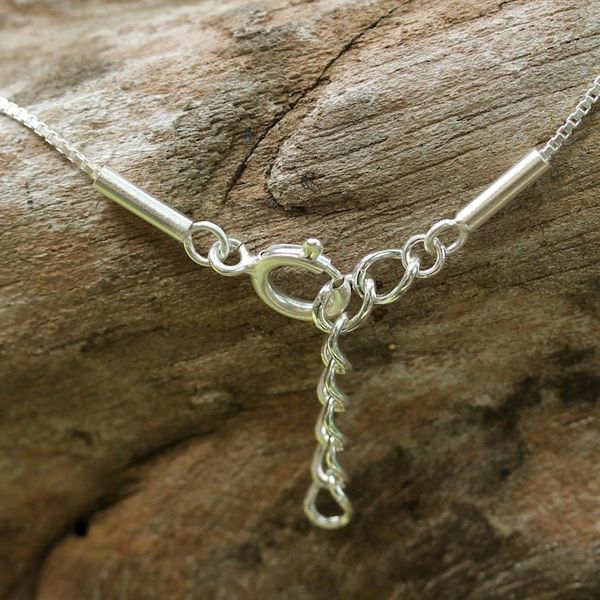 Alternate image for Origami Bird Sterling Silver Pendant Necklace from Thailand Origami Flight