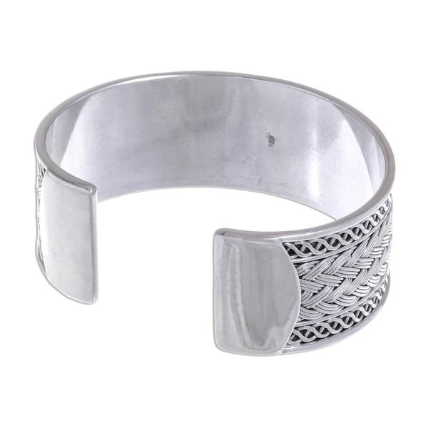 Alternate image for Hill Tribe Sterling Silver Cuff Bracelet Rippling Helixes