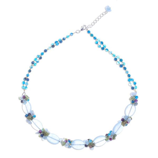 Alternate image for Hand Threaded Multi-Gemstone Beaded Necklace Mermaid Treasure