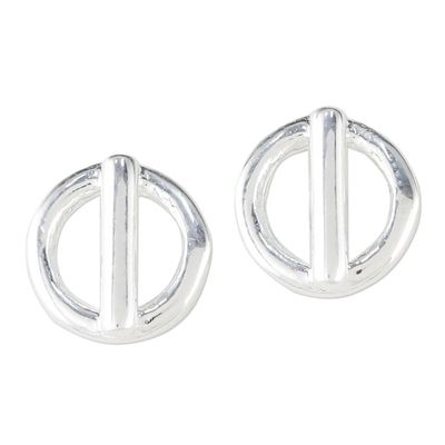 Alternate image for Handcrafted Sterling Silver Stud Earrings from Thailand Silver Toggles