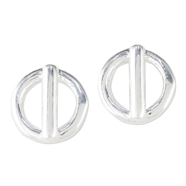 Alternate image for Handcrafted Sterling Silver Stud Earrings from Thailand Silver Toggles