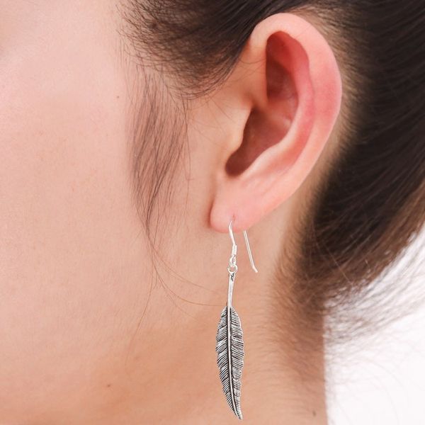 Alternate image for Unique Sterling Silver Dangle Earrings Fly Free