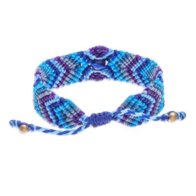 Alternate image for Hand Crafted Macrame Lapis Lazuli Bracelet True Wanderlust in Blue