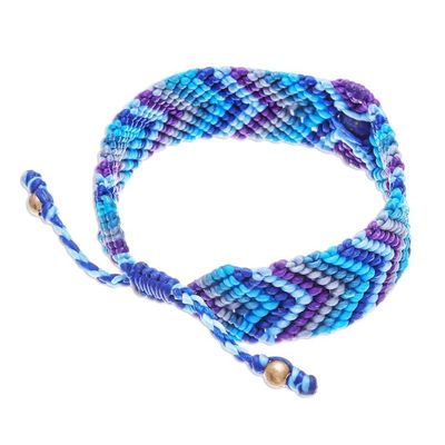Alternate image for Hand Crafted Macrame Lapis Lazuli Bracelet True Wanderlust in Blue