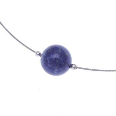 Alternate image for Lapis Lazuli Modern Pendant Necklace from Thailand Modern Mood