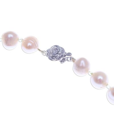 Alternate image for Handcrafted Bridal Pearl Strand Necklace Pink Sea Breath