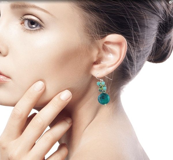Alternate image for Quartz and Onyx Dangle Earrings from Thailand Lovely Blend in Black