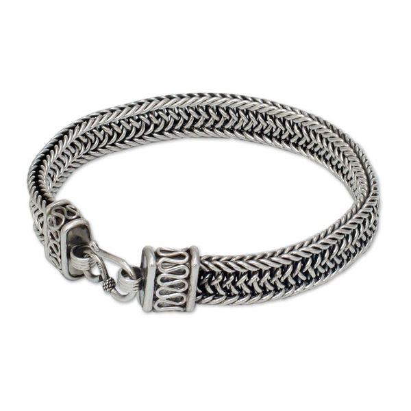 Alternate image for Mens Sterling Silver Chain Bracelet Kingdom