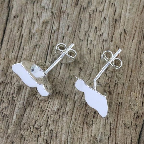 Alternate image for Handmade Sterling Silver Butterfly Earrings from Thailand Silver Thoughts