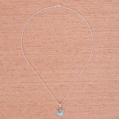 Alternate image for Hand Crafted Roman Glass Pendant Necklace Morning Moon