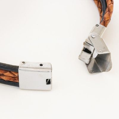 Alternate image for Handmade Brown  Black Leather Braid Unity Bracelet Nostalgia Unity