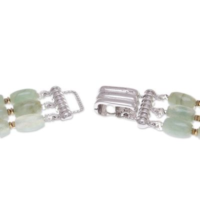 Alternate image for Jade and Hematite Beaded Strand Necklace from Thailand Graceful Palace