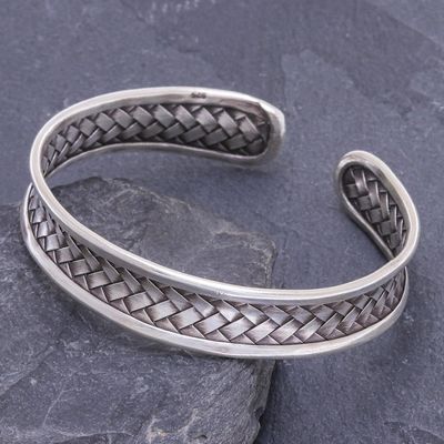 Alternate image for Hand Crafted Sterling Silver Cuff Bracelet Dedicated To You