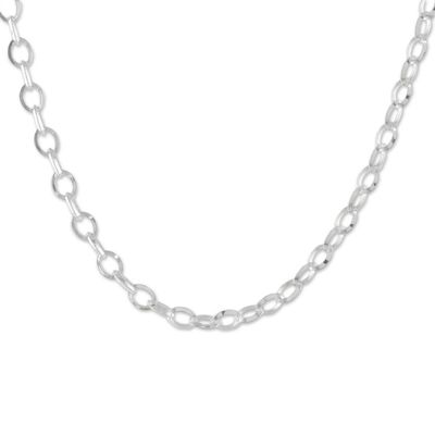 Alternate image for Simple Sterling Silver Chain Necklace from Thailand Simply Cool