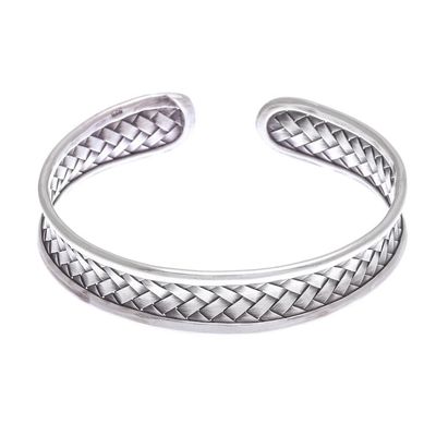 Alternate image for Hand Crafted Sterling Silver Cuff Bracelet Dedicated To You
