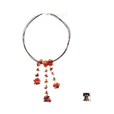 Alternate image for Handcrafted Carnelian Necklace Waterfall