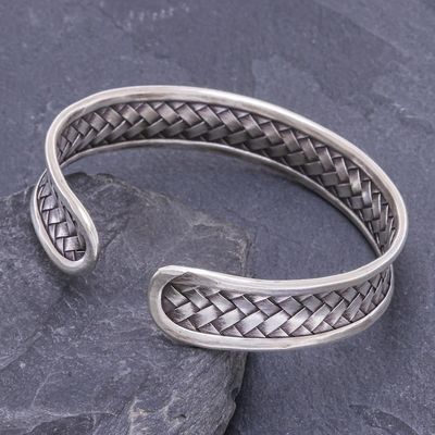 Alternate image for Hand Crafted Sterling Silver Cuff Bracelet Dedicated To You