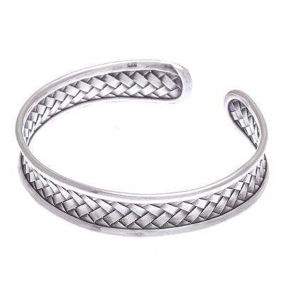 Alternate image for Hand Crafted Sterling Silver Cuff Bracelet Dedicated To You