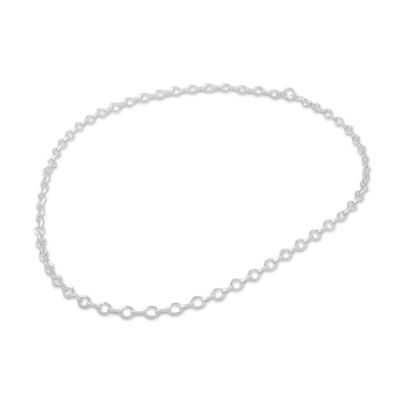 Alternate image for Simple Sterling Silver Chain Necklace from Thailand Simply Cool