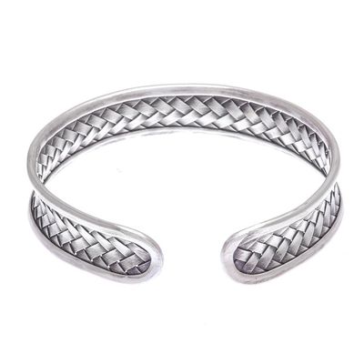 Alternate image for Hand Crafted Sterling Silver Cuff Bracelet Dedicated To You