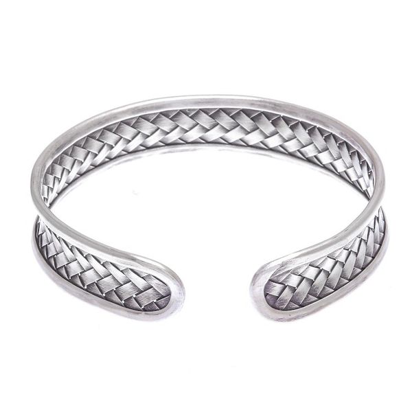 Alternate image for Hand Crafted Sterling Silver Cuff Bracelet Dedicated To You