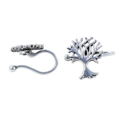 Alternate image for Handcrafted Sterling Silver Tree Ear Cuffs from Thailand Eternal Trees