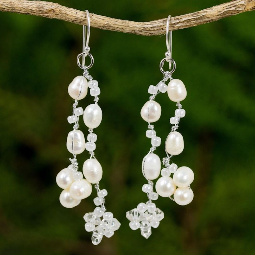 Pearl Earrings from Thailand 'Whisper'