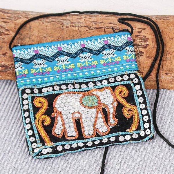 Alternate image for Small Handcrafted Sling from Thailand Elephant Chic