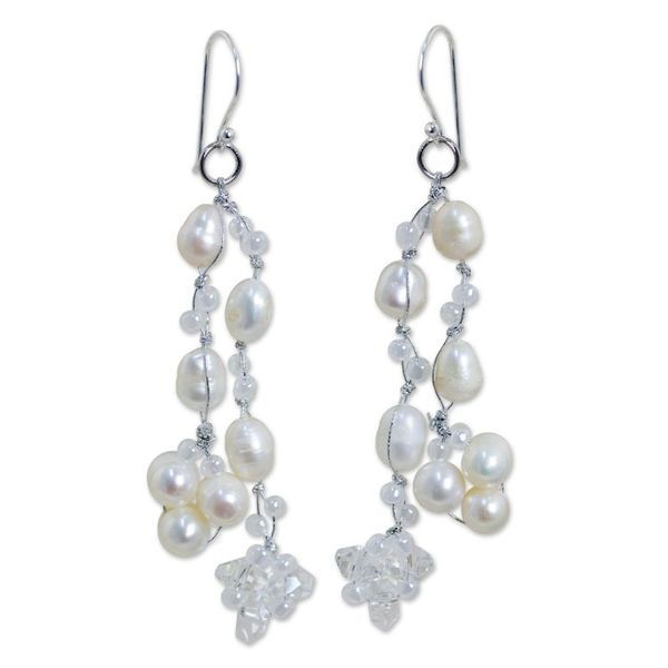 Alternate image for Pearl Earrings from Thailand Whisper