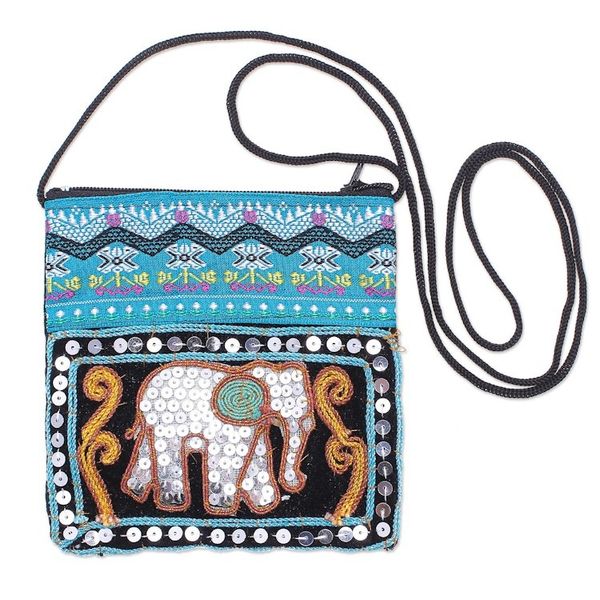 Alternate image for Small Handcrafted Sling from Thailand Elephant Chic