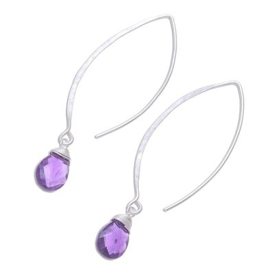 Alternate image for Handcrafted Silver and Amethyst Earrings Sublime
