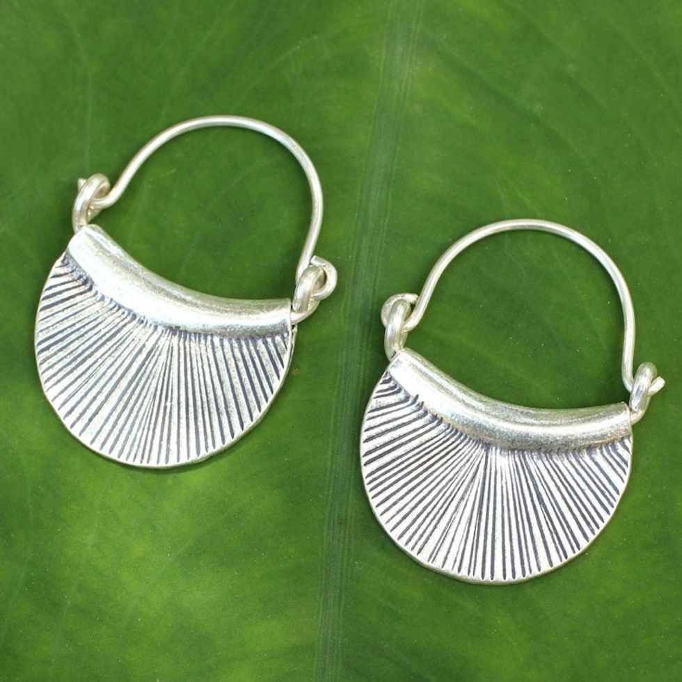 Silver Hoop Earrings 'Diva'