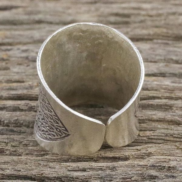 Alternate image for Handcrafted Sterling Silver Wrap Ring from Thailand Exotic Thai