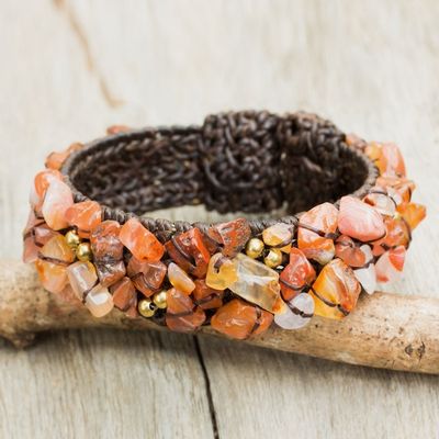 Alternate image for Artisan Crafted Carnelian Cuff Bracelet Sunny Day