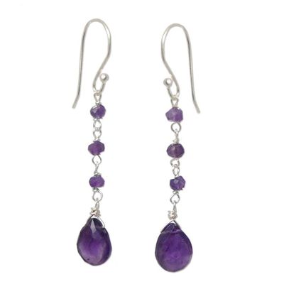 Alternate image for Handmade Amethyst Dangle Earrings Lady