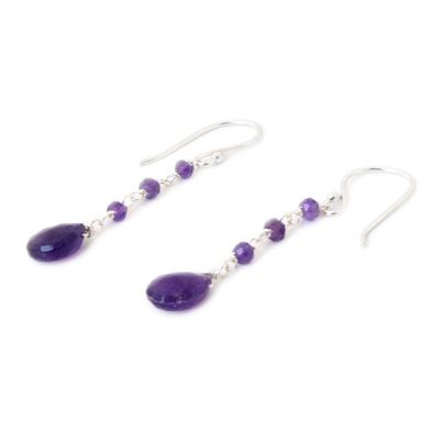 Alternate image for Handmade Amethyst Dangle Earrings Lady