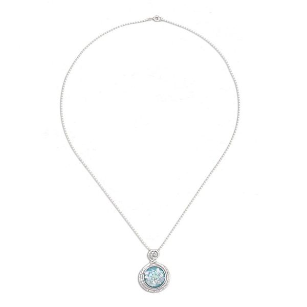 Alternate image for Artisan Crafted Roman Glass Pendant Necklace from Thailand Glittering Moon