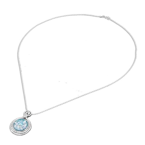 Alternate image for Artisan Crafted Roman Glass Pendant Necklace from Thailand Glittering Moon
